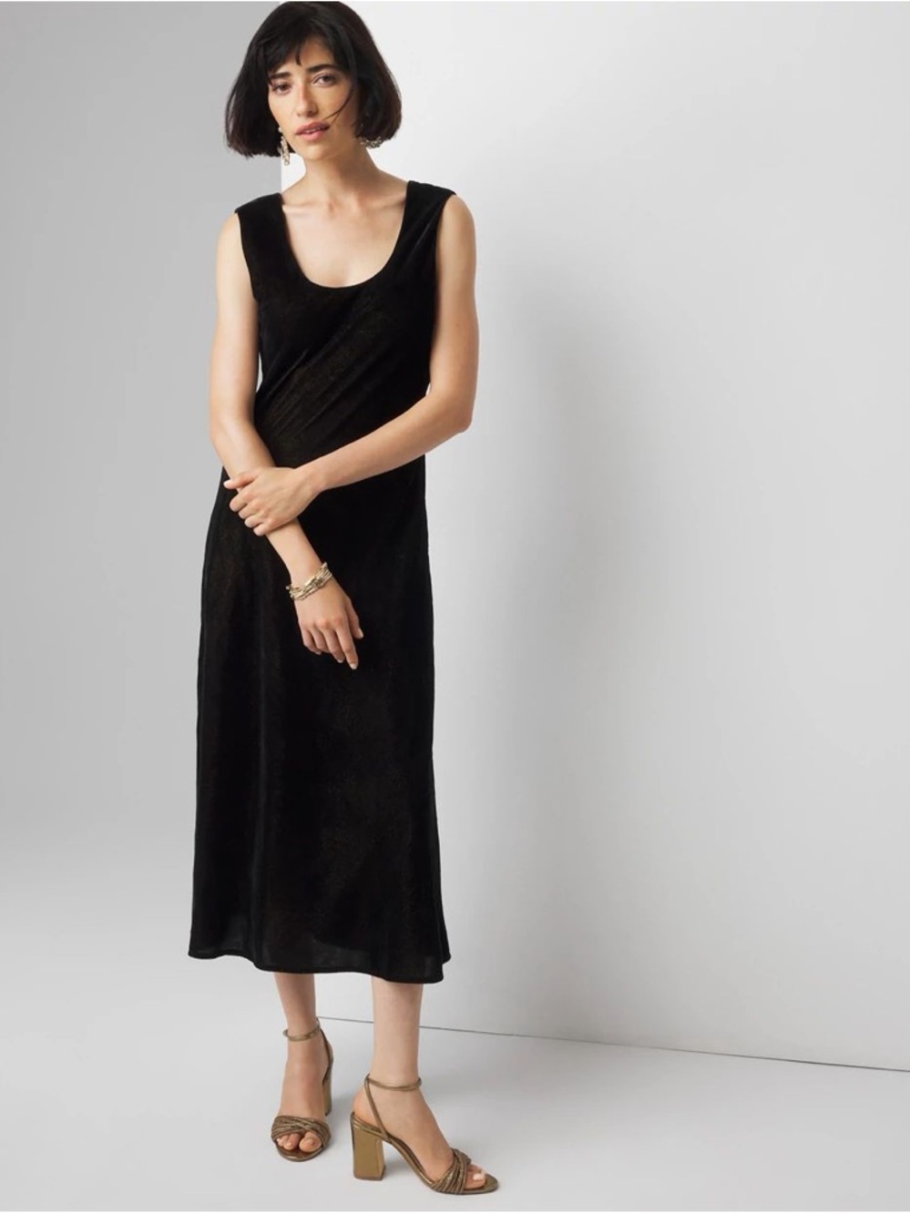 White House Black Market Velvet Slip Dress